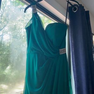 Floor length, green prom dress